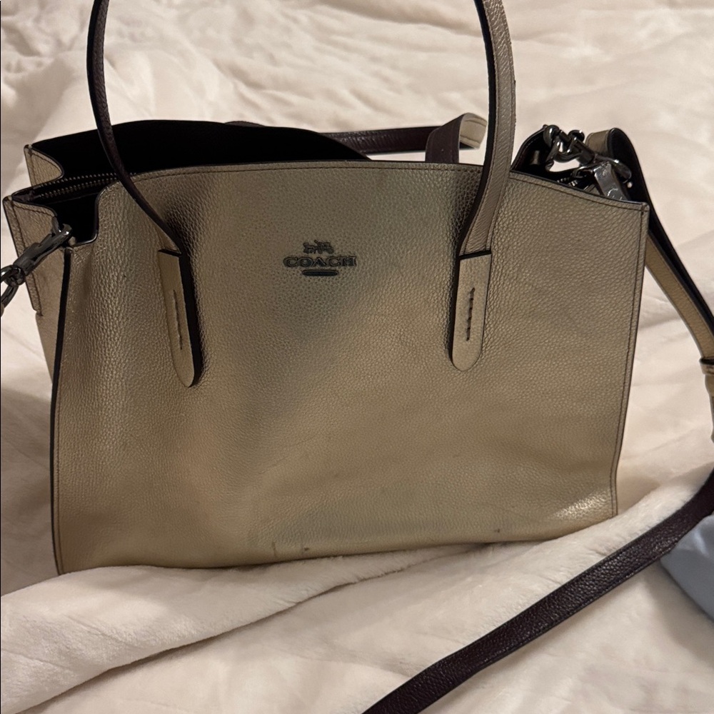 Coach Gold Leather Tote